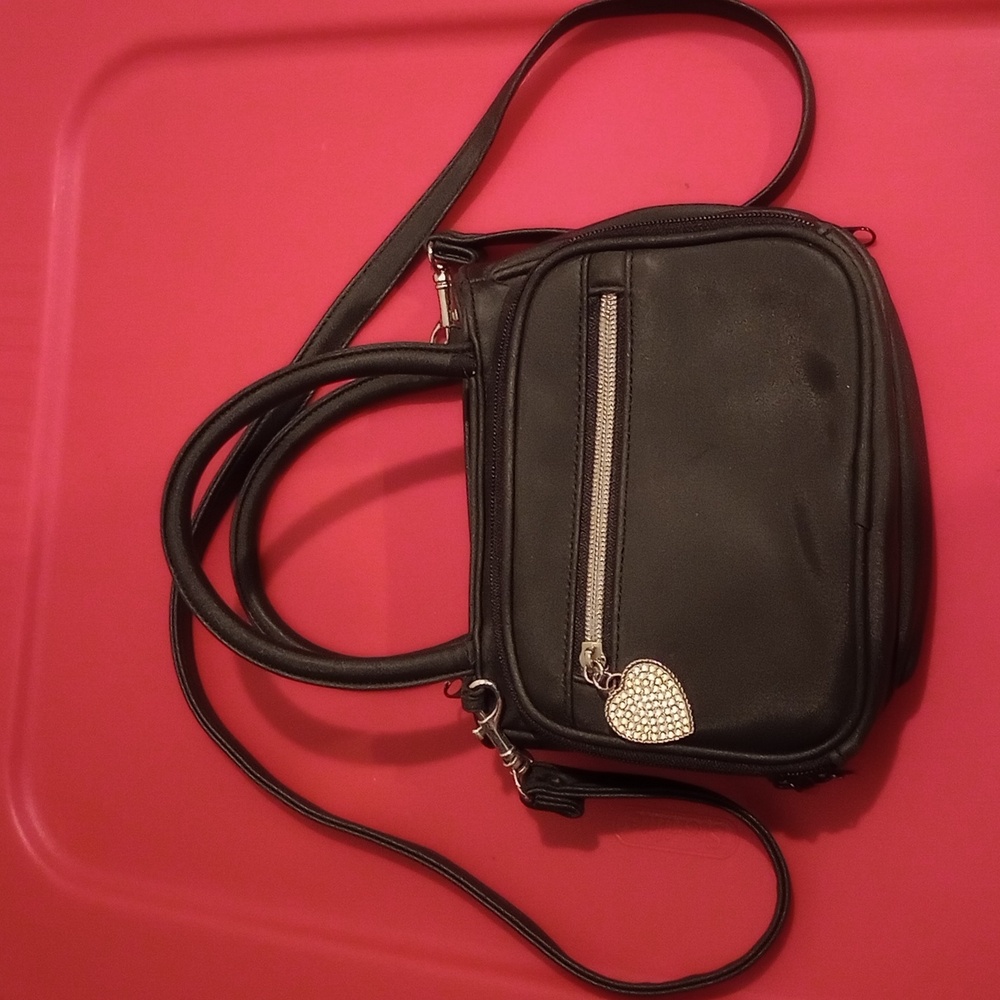 Small black purse multi pockets